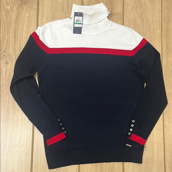 Tommy Hilfiger Blue and White Sweatshirt with Nautical Design - Picture 1 of 11